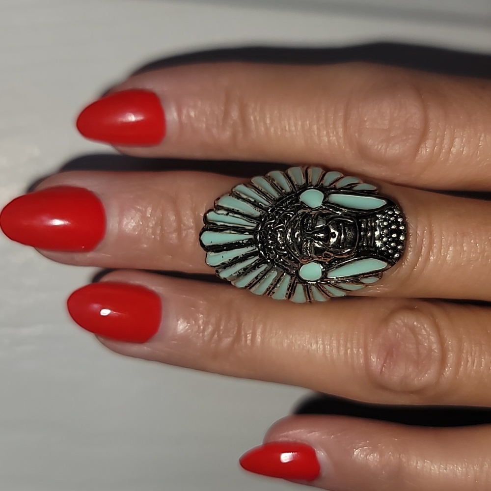 Indian Chief Head Ring